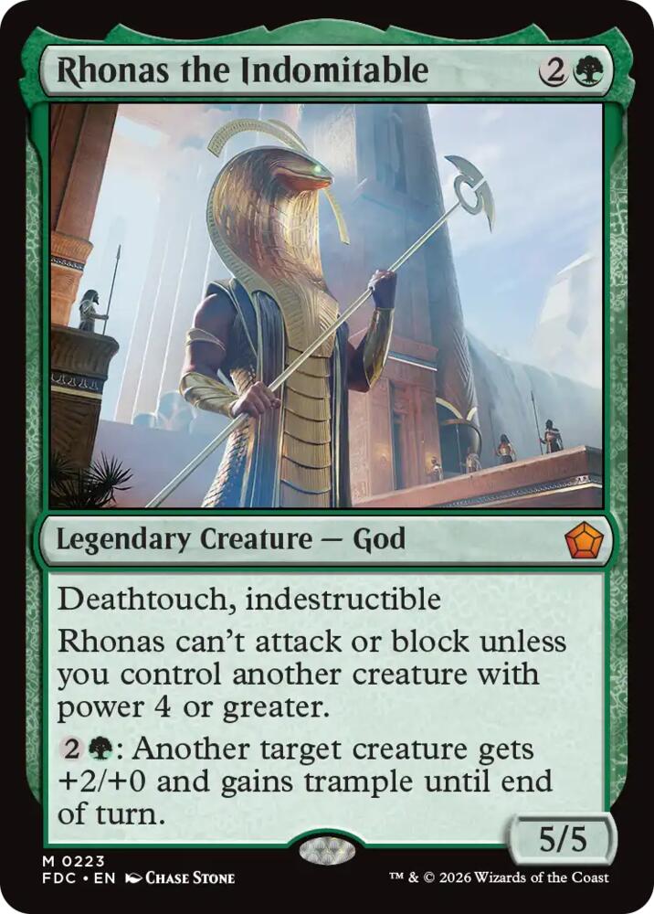 Rhonas the Indomitable (223) [Foundations Commander]