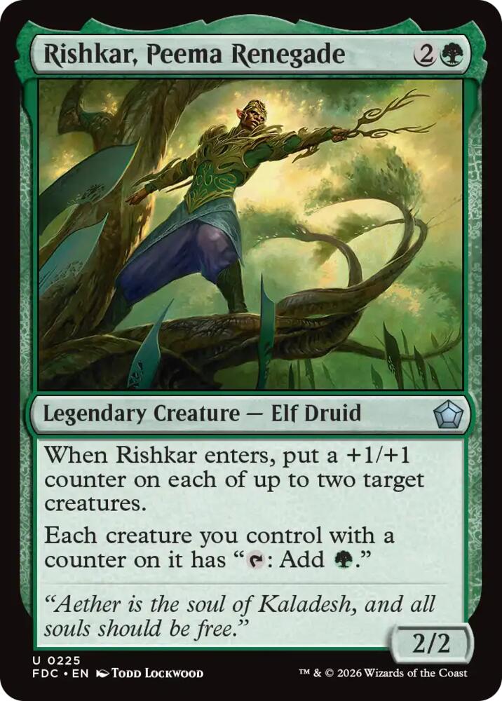 Rishkar, Peema Renegade (225) [Foundations Commander]