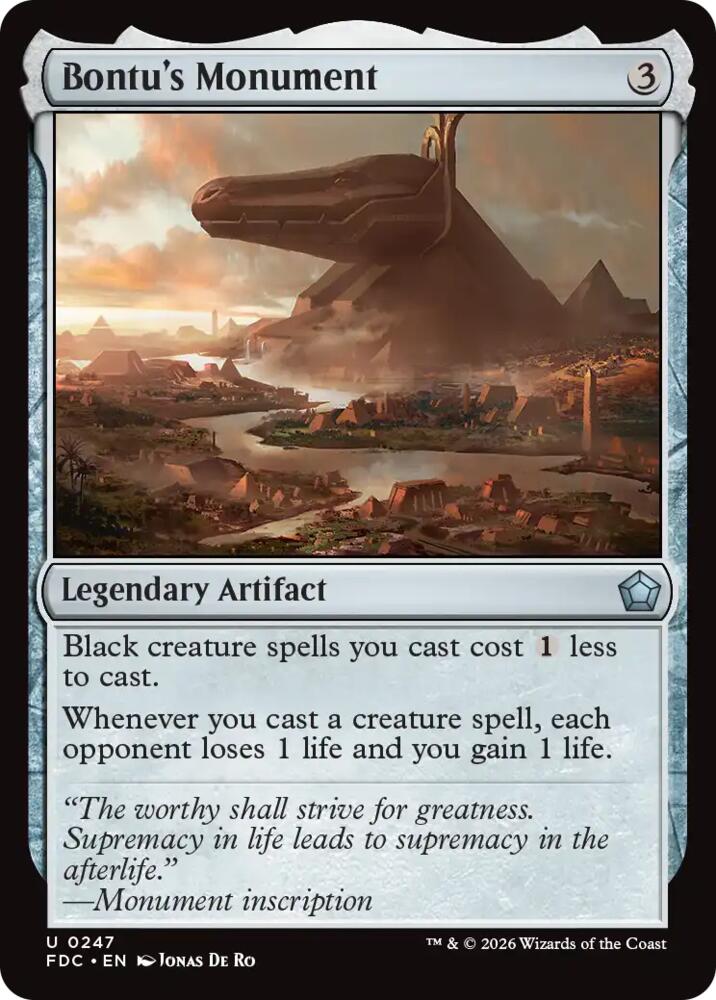 Bontu's Monument (247) [Foundations Commander]