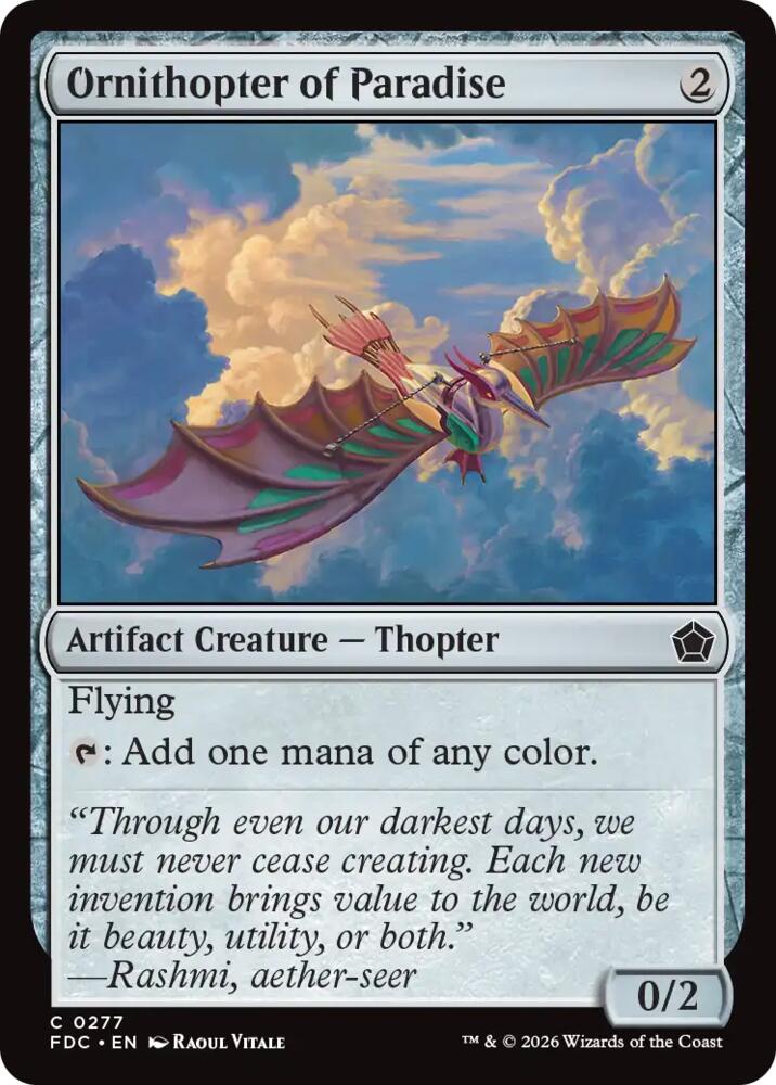 Ornithopter of Paradise (277) [Foundations Commander]