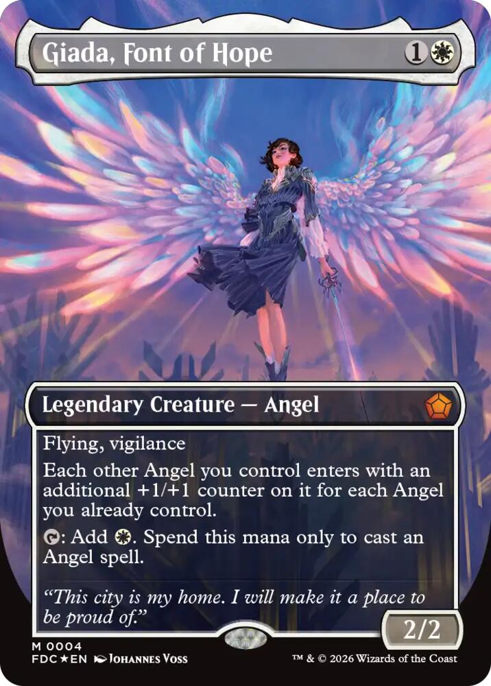 Giada, Font of Hope (Borderless) (4) [Foundations Commander]