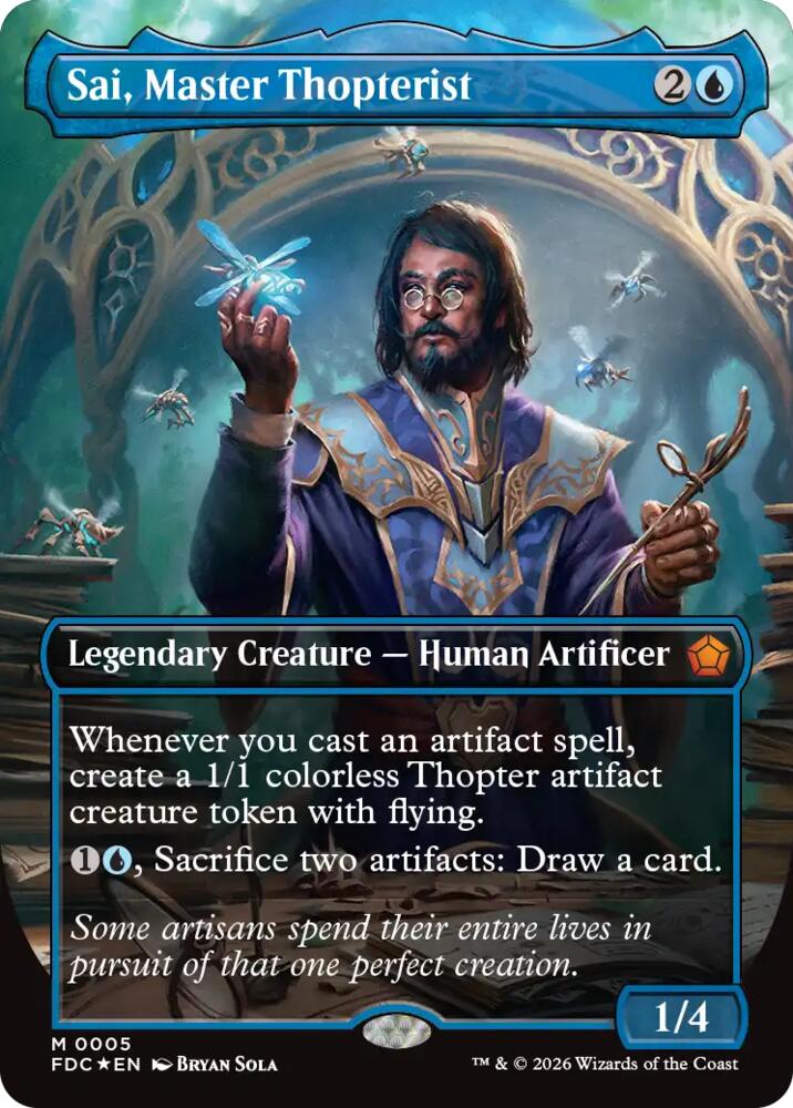 Sai, Master Thopterist (Borderless) (5) [Foundations Commander]