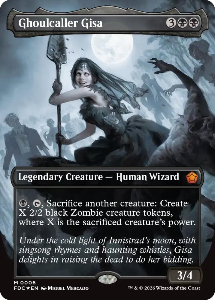 Ghoulcaller Gisa (Borderless) (6) [Foundations Commander]