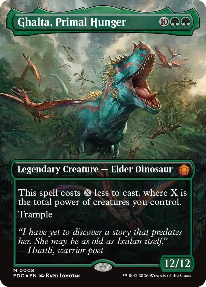 Ghalta, Primal Hunger (Borderless) (8) [Foundations Commander]