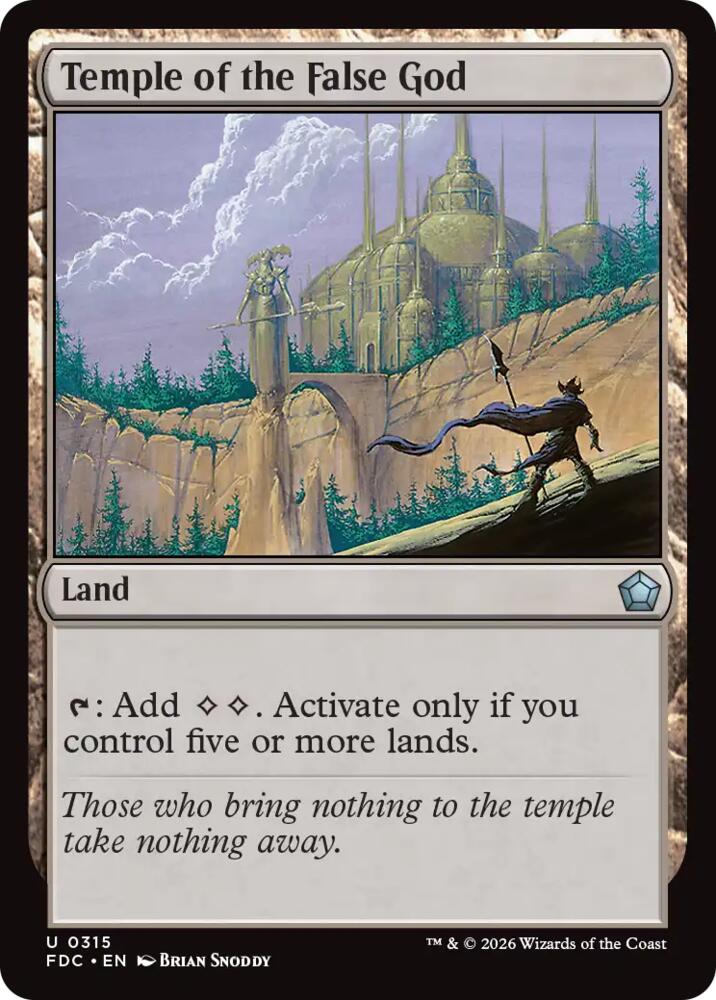 Temple of the False God (315) [Foundations Commander]