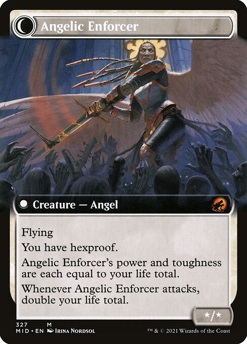 Enduring Angel (Extended Art) (327) [Innistrad: Midnight Hunt] [Extended Art] Reverse
