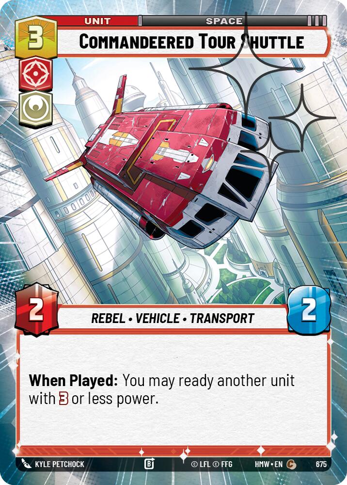 Commandeered Tour Shuttle (Hyperspace Foil) (675) [Homeworlds]