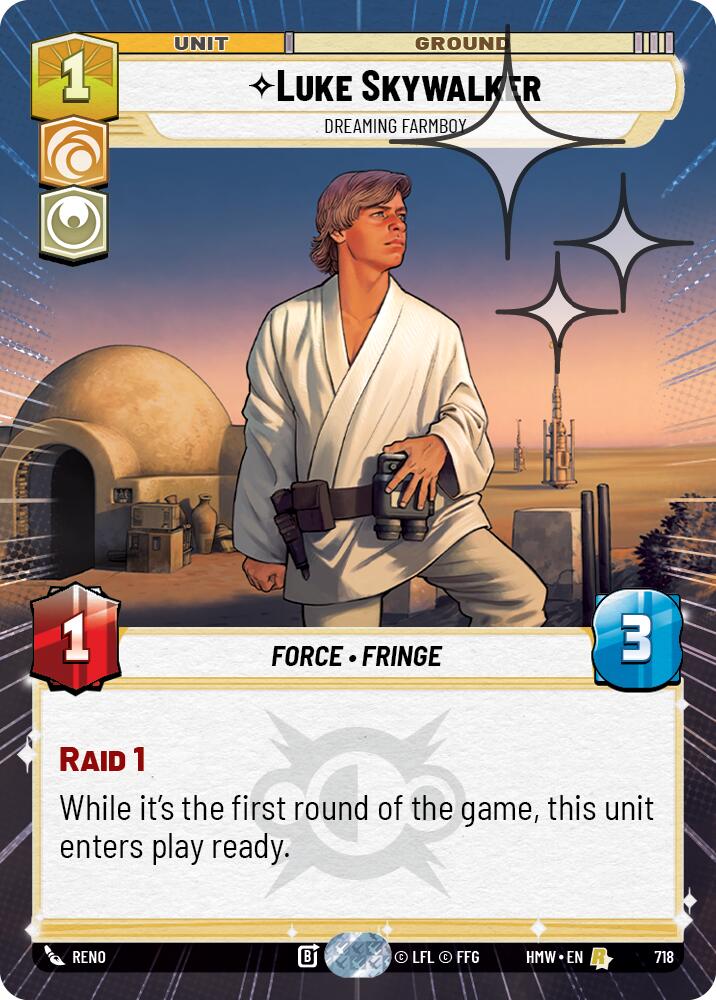 Luke Skywalker - Dreaming Farmboy (Hyperspace Foil) (718) [Homeworlds]