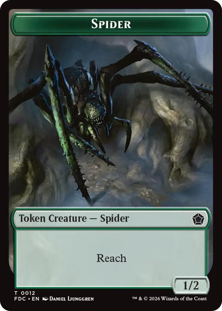 Spider // Phyrexian Beast Double-Sided Token (12 // 11) [Foundations Commander]