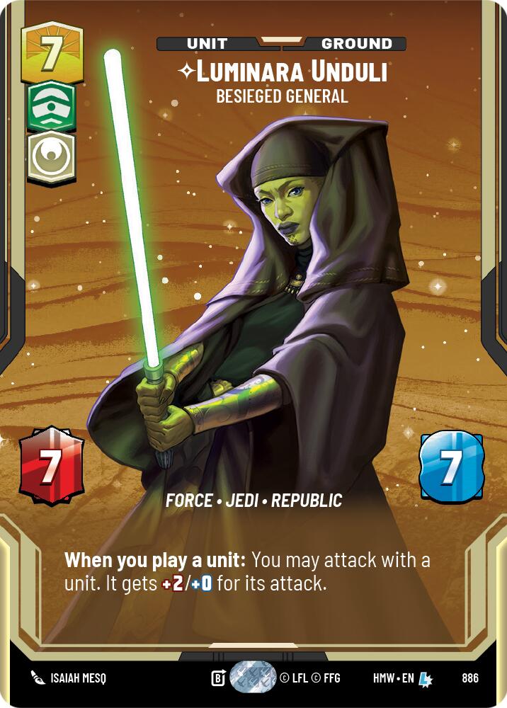 Luminara Unduli - Besieged General (Prestige Foil) (886) [Homeworlds]