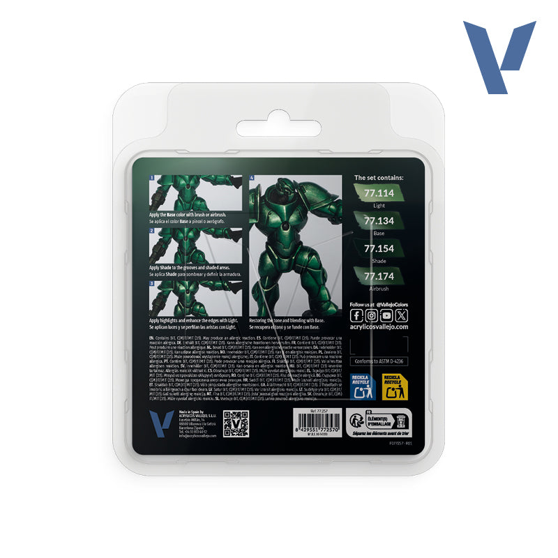 True Metallic Metal: Dusken Green Paint Set