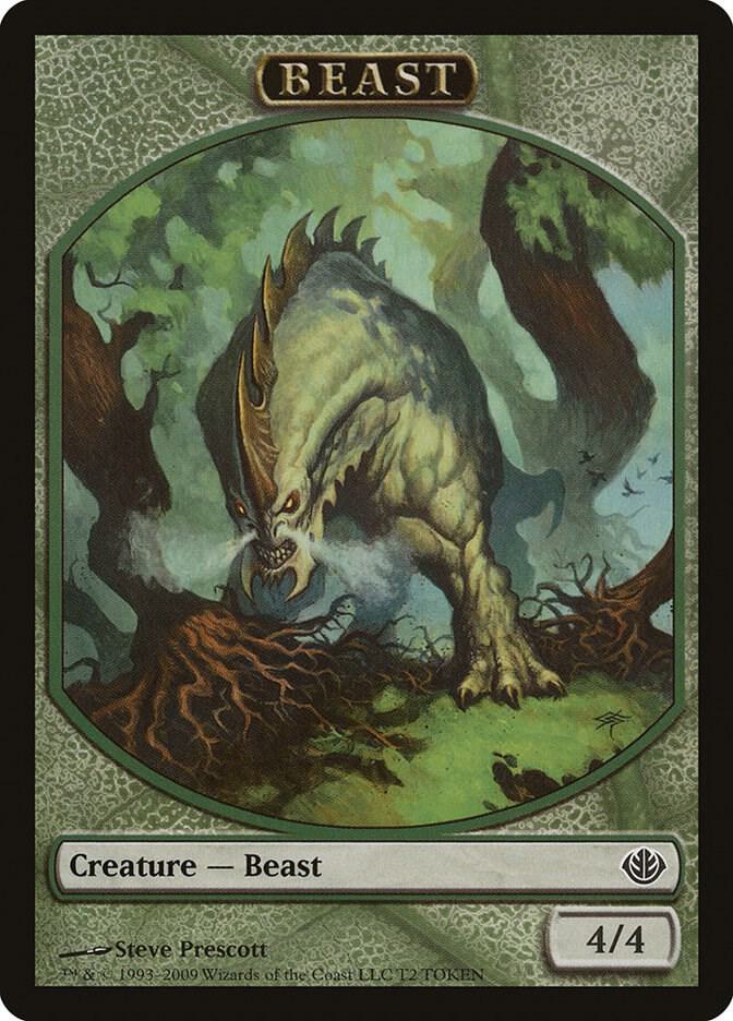 Beast Token (4/4) (T2) [Duel Decks: Garruk vs. Liliana]