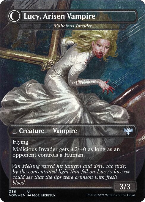 Lucy Westenra - Innocent Traveler (336) [Innistrad: Crimson Vow] [Borderless] Reverse