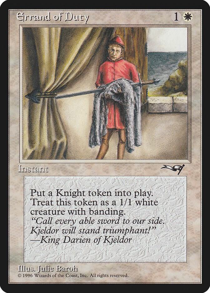 Errand of Duty (Page Holding Sword) (128) [Alliances]