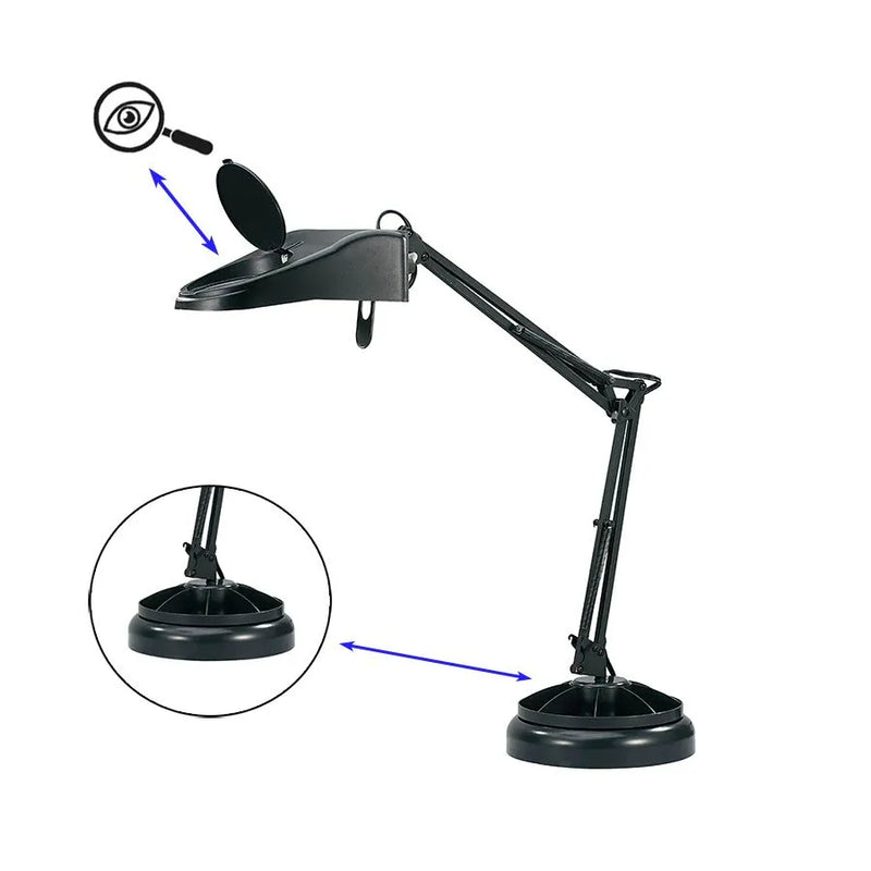 Hobby LED Lamp with magnifier and organizer
