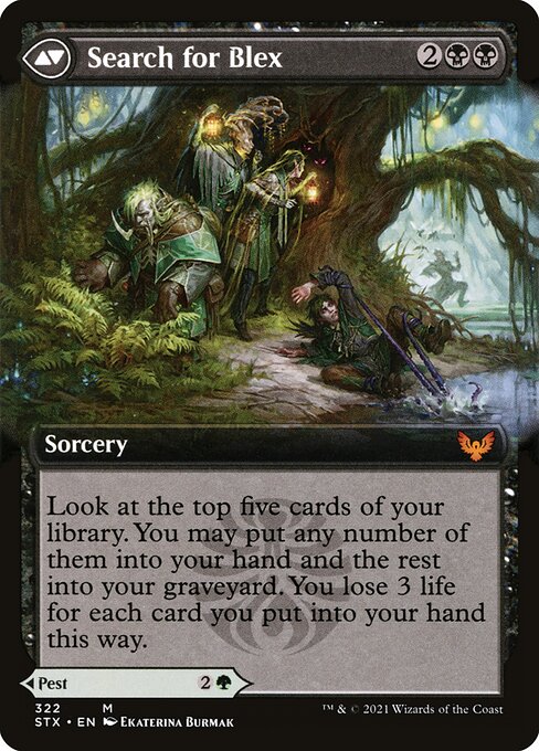 Blex, Vexing Pest (Extended Art) (322) [Strixhaven: School of Mages] [Extended Art] Reverse