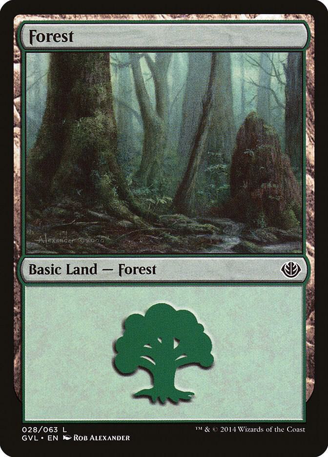 Forest (028) (GVL) [Duel Decks: Anthology]