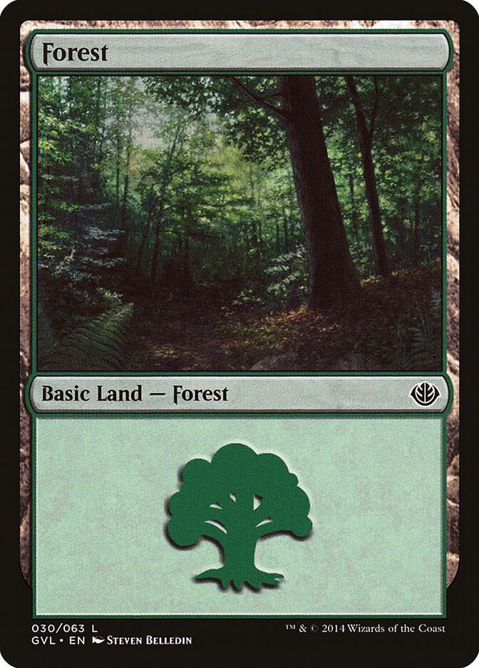 Forest (030) (GVL) [Duel Decks: Anthology]