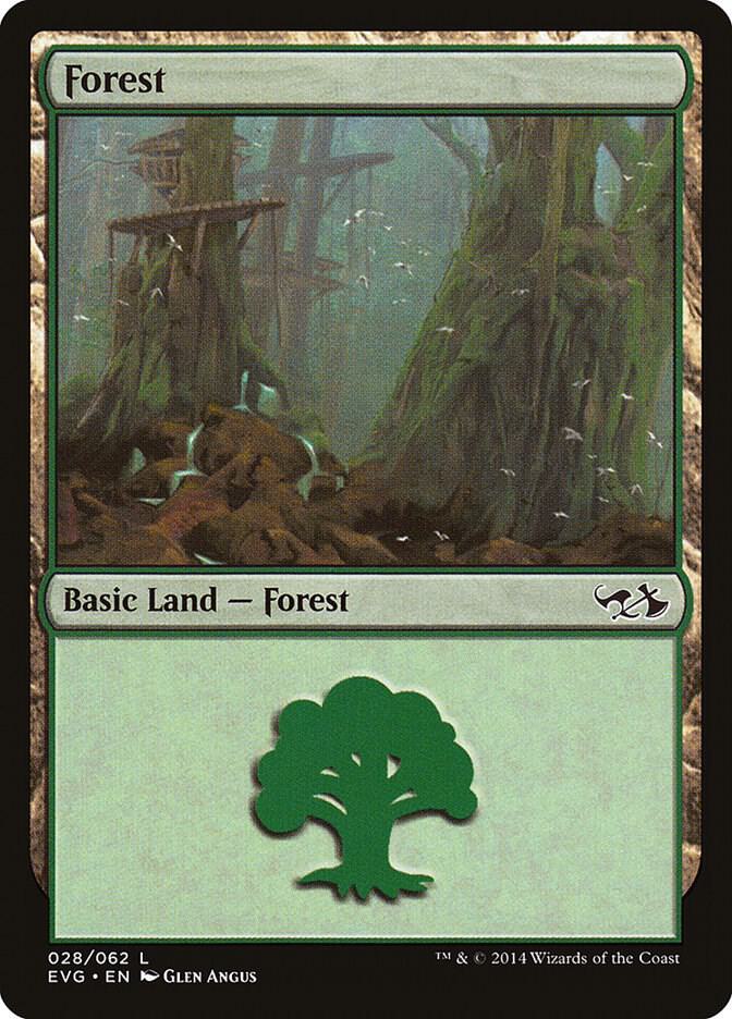 Forest (028) (EVG) [Duel Decks: Anthology]
