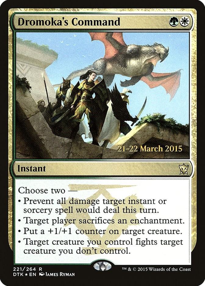 Dromoka's Command (221) [Prerelease Cards]