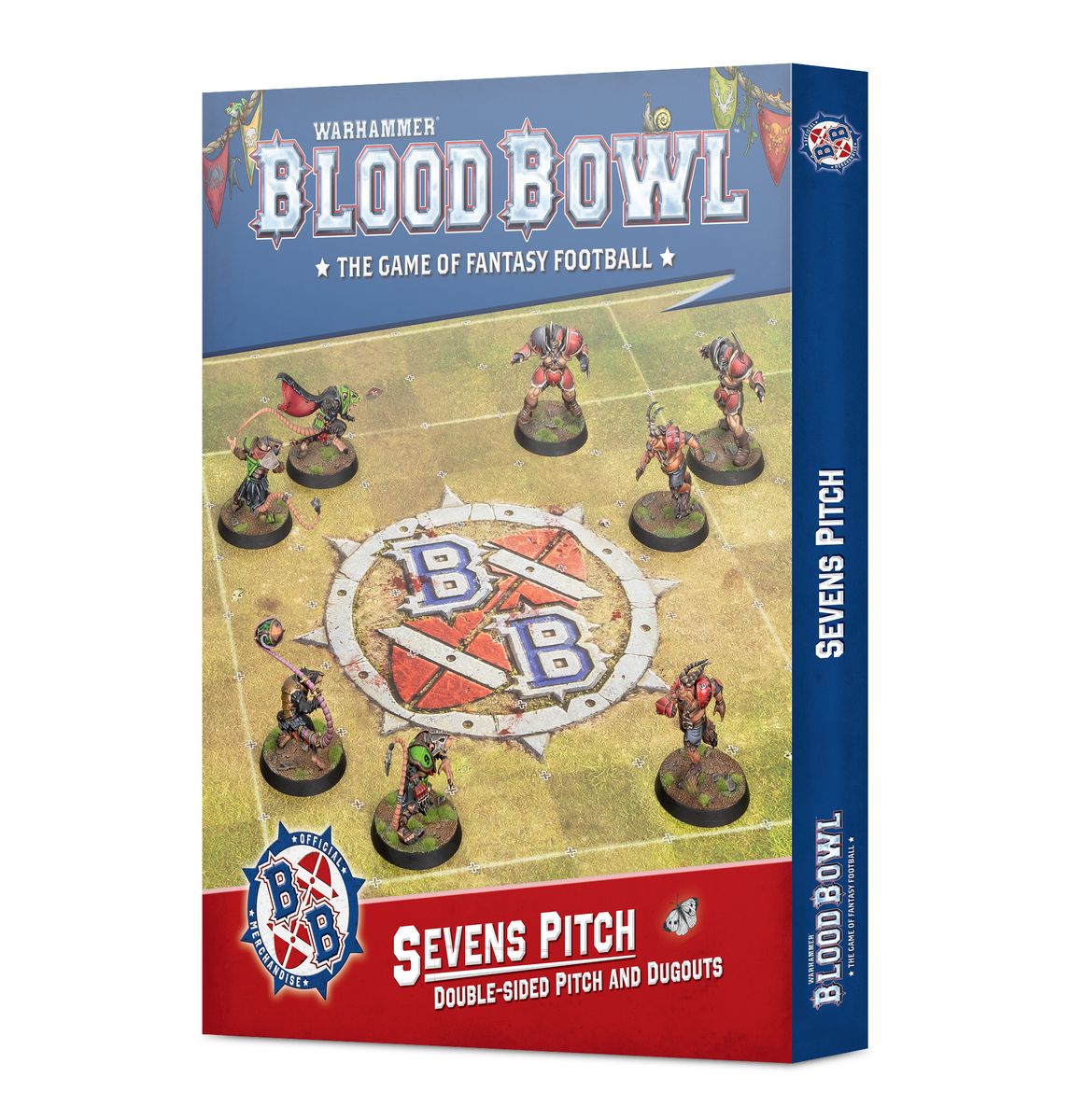 Blood Bowl: Sevens Pitch: Double-sided Pitch and Dugouts Set (Pre-Order available as of 2026-08-22)
