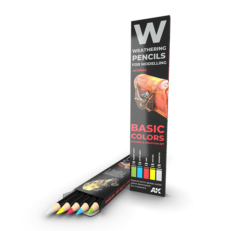 Weathering Pencil Set - Basic Colors: Shading & demotion set