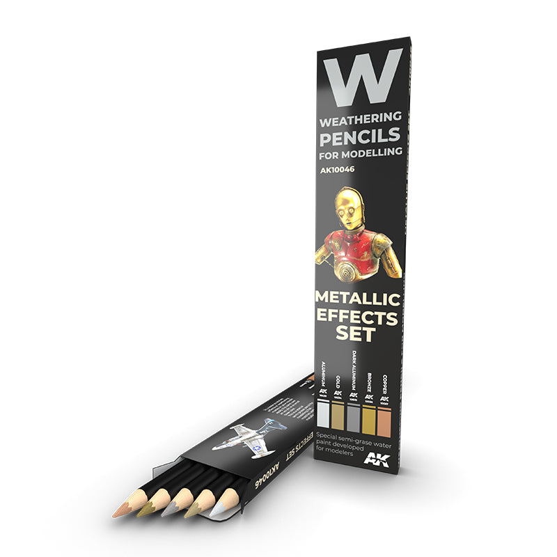 Weathering Pencil Set - Metallics: Effects set