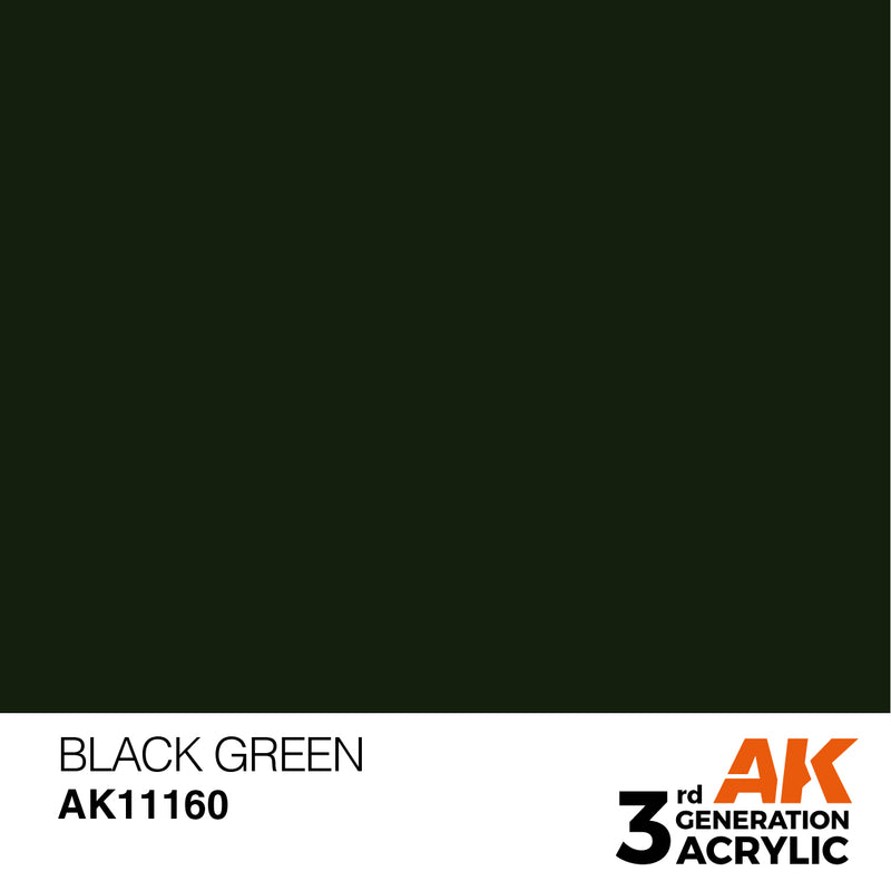 3G Acrylic: Black Green 17ML