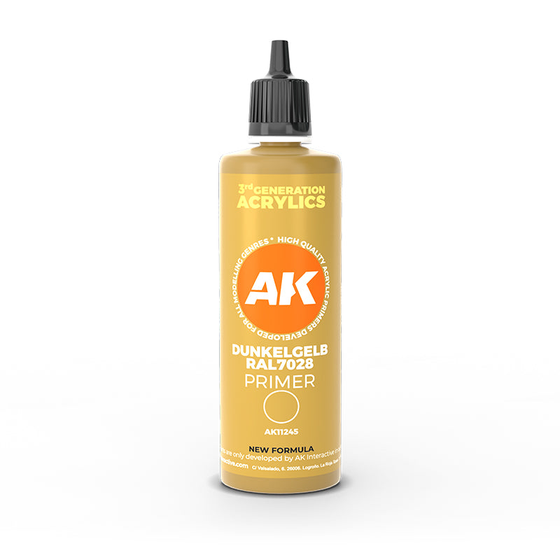 Acrylique 3G : Dunkelgelb Ral 7028 Jaune foncé Apprêt de surface 100ML