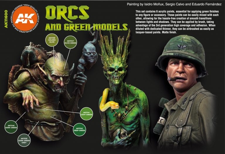 AK Interactive 3G Orcs And Green Creatures Set