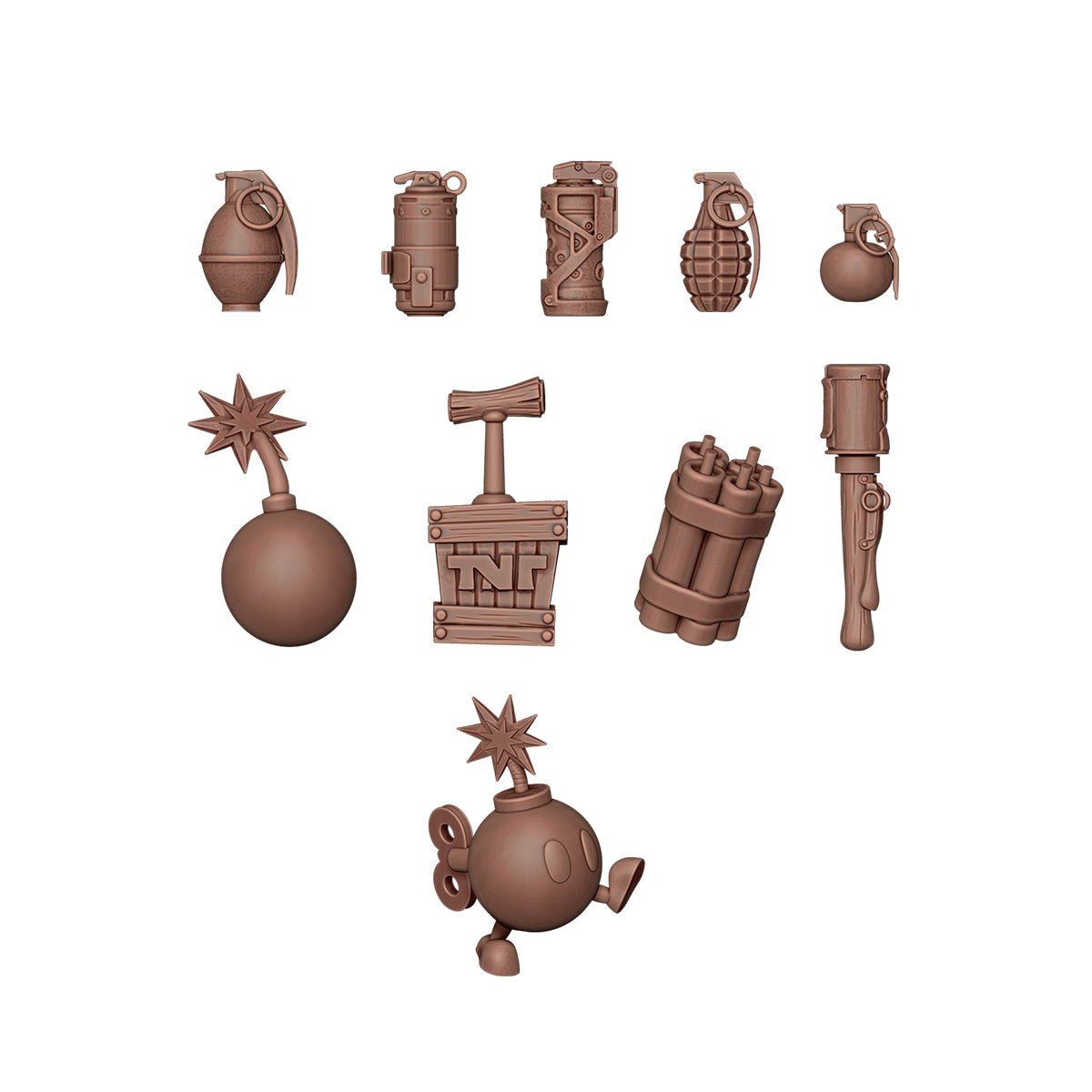 Basing Bits - Bombs & Grenades 72 Pieces
