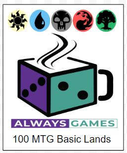 100 Magic: The Gathering Basic Lands