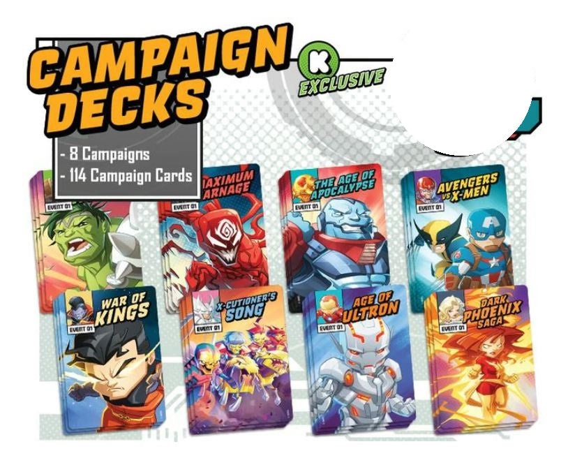 Marvel United : Cartes de campagne (Édition Kickstarter) (Anglais)