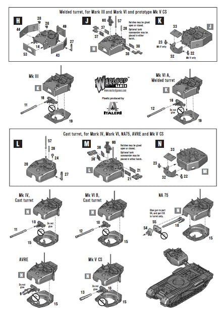 Bolt Action Churchill Tank (Plastic) (English)