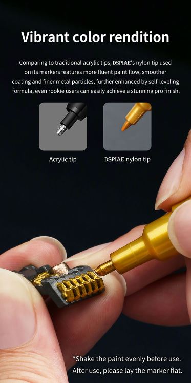 Dspiae Super Metallic Color Markers - MKA-10 Metallic Golden