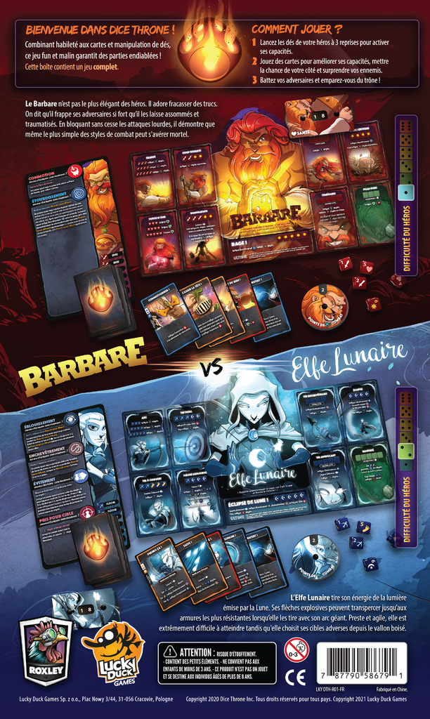 Dice Throne: Saison 1 Remasterisee Combat 1 Barbare vs. Elfe Lunaire (French)