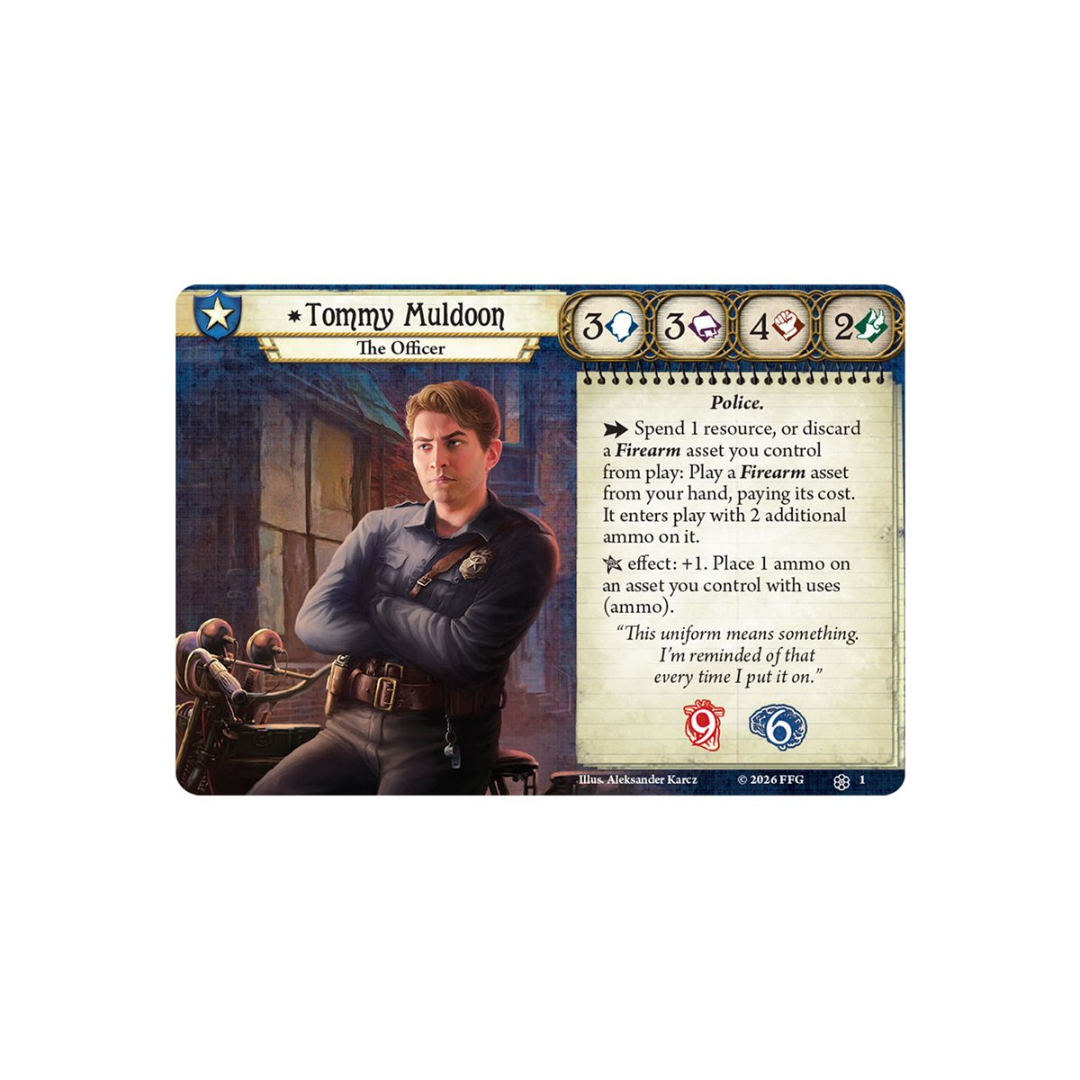 Arkham Horror LCG Investigator Deck: Tommy Muldoon (English)