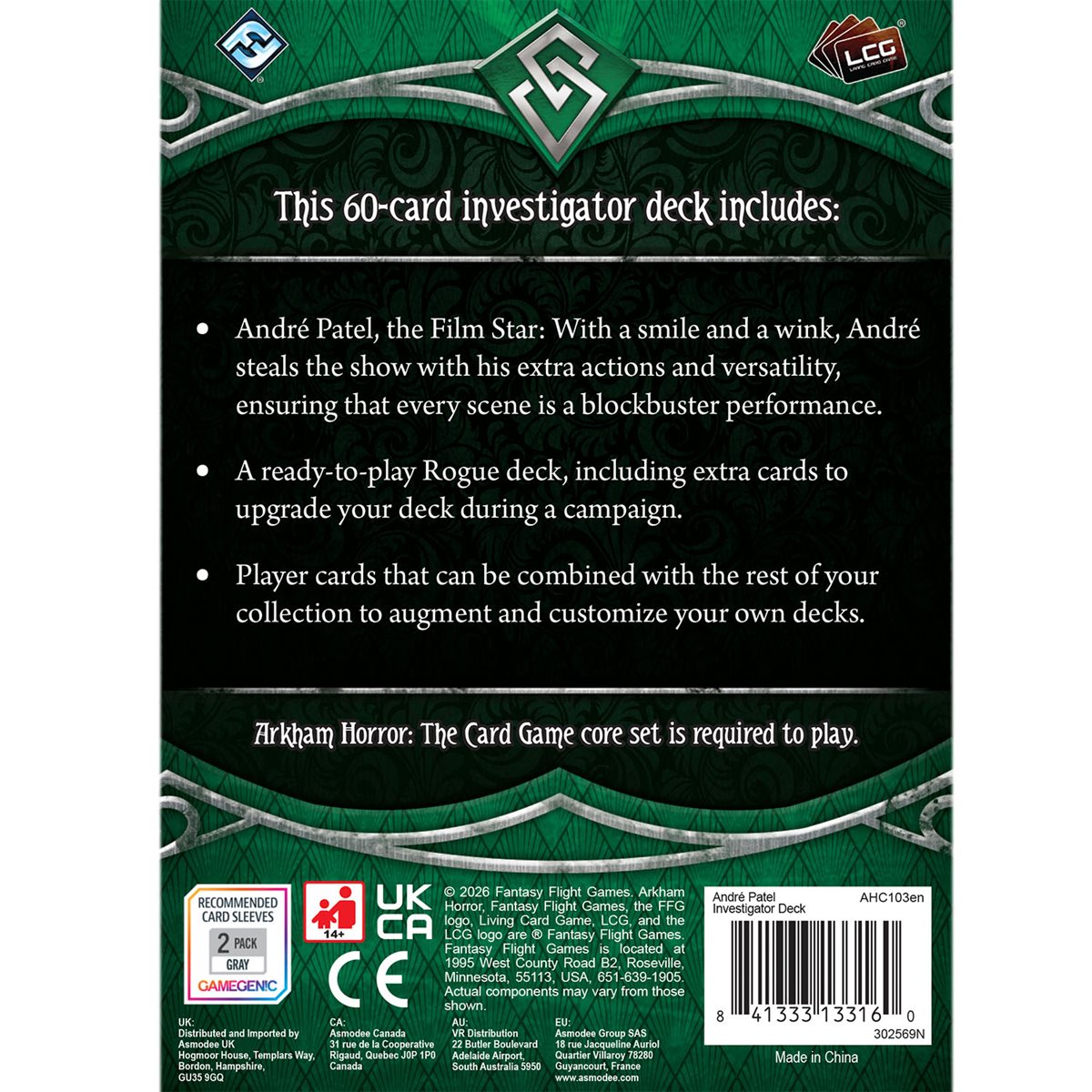 Arkham Horror LCG Investigator Deck: Andre Patel (English)