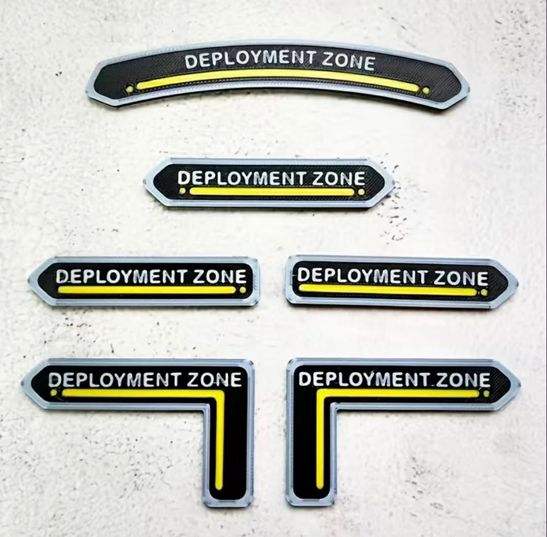 Wargaming Tokens: Deployment Zone 6 Piece Set - Yellow