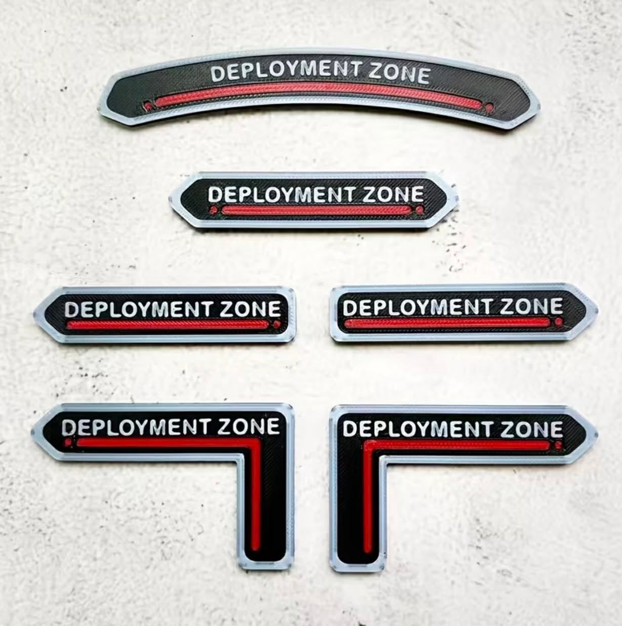 Wargaming Tokens: Deployment Zone 6 Piece Set - Red