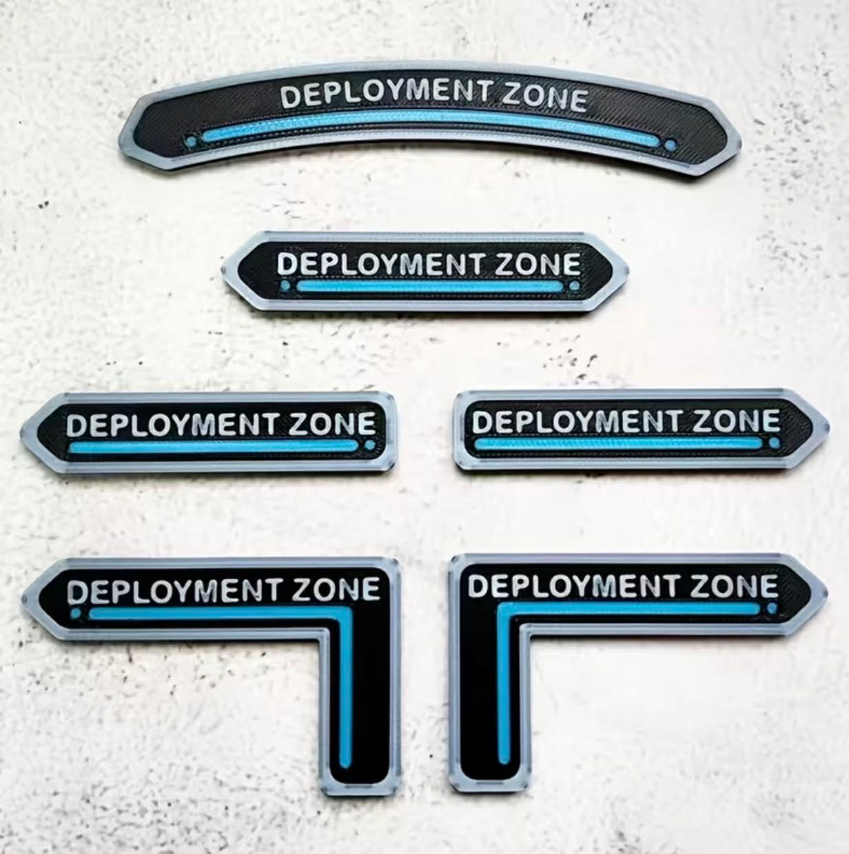 Wargaming Tokens: Deployment Zone 6 Piece Set - Blue