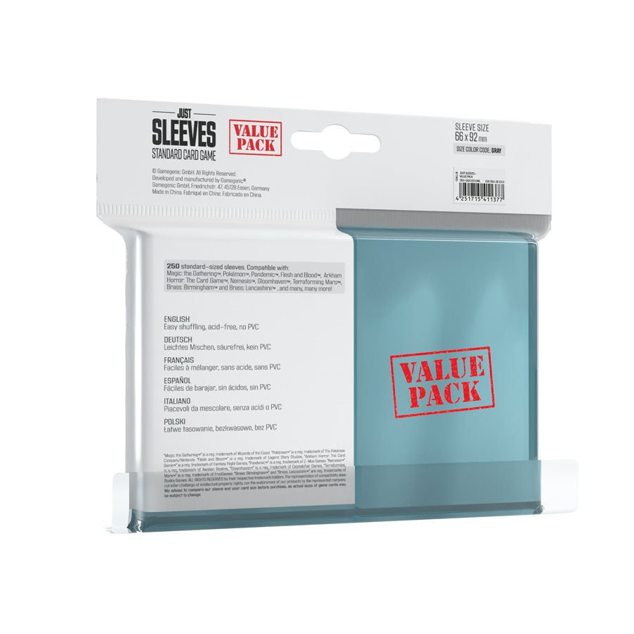 Sleeves: Just Sleeves: Value Pack Clear 250CT