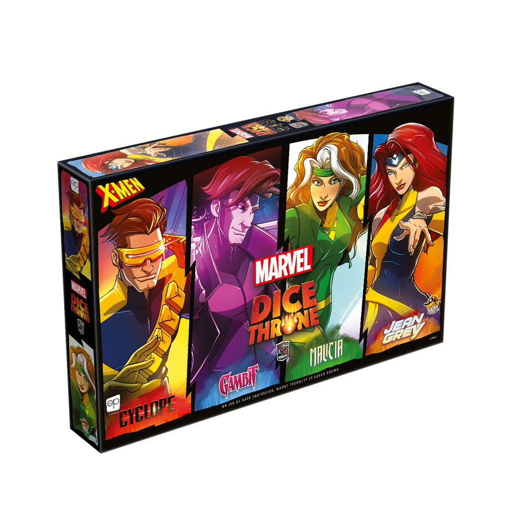 Dice Throne: Marvel X-Men Cyclops vs. Gambit vs. Rogue vs. Jean Grey (French)