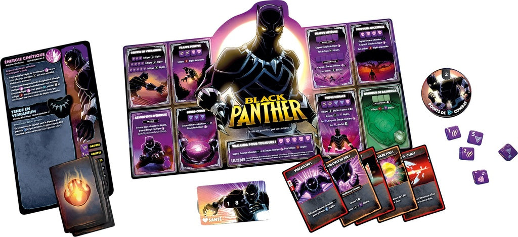 Dice Throne: Marvel Black Widow vs. Doctor Strange vs. Captain Marvel vs. Black Panther (French)