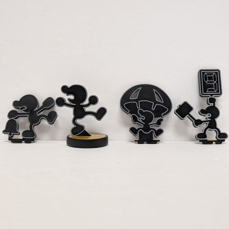 Amiibo Mr. Game and Watch with 3 Alt plates (Used)