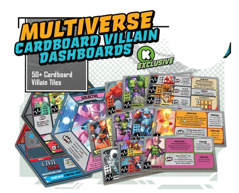 Marvel United: Multiverse Cardboard Villain Dashboards (Kickstarter Edition)