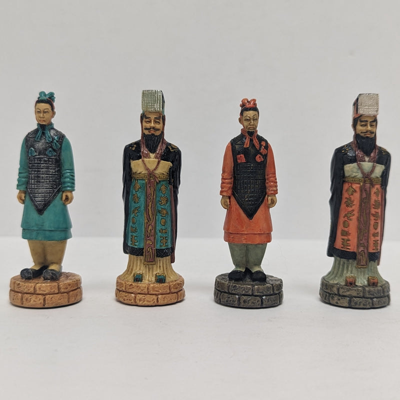 W.U. The Chessmen Hand - Painted Chess Set
