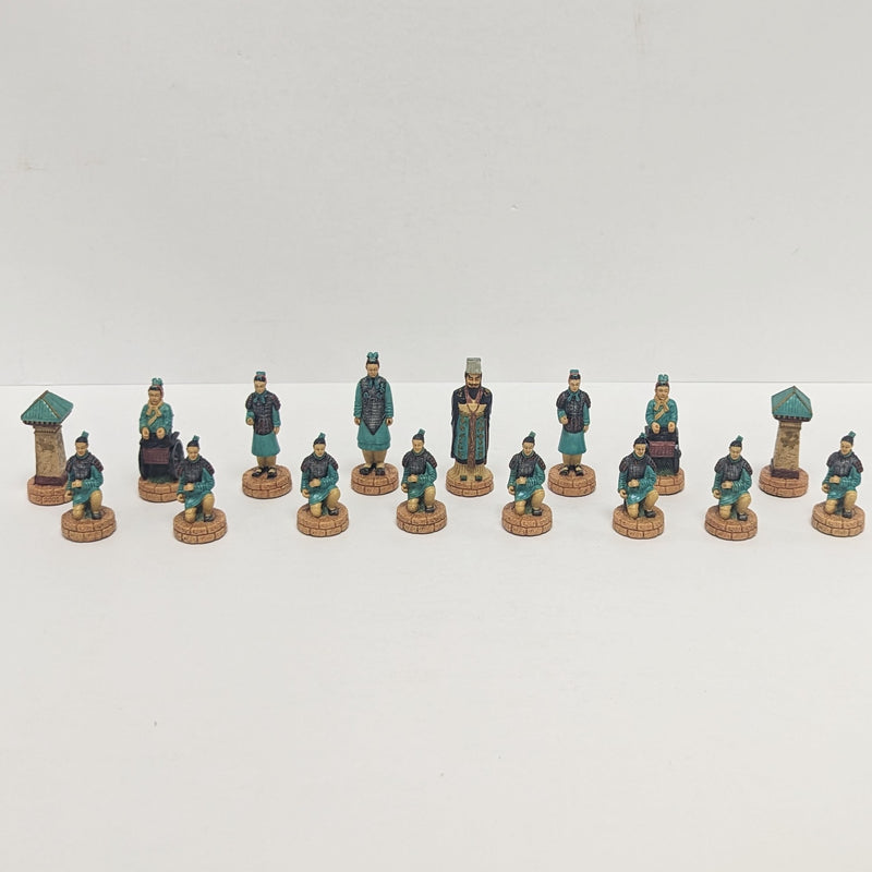 W.U. The Chessmen Hand - Painted Chess Set