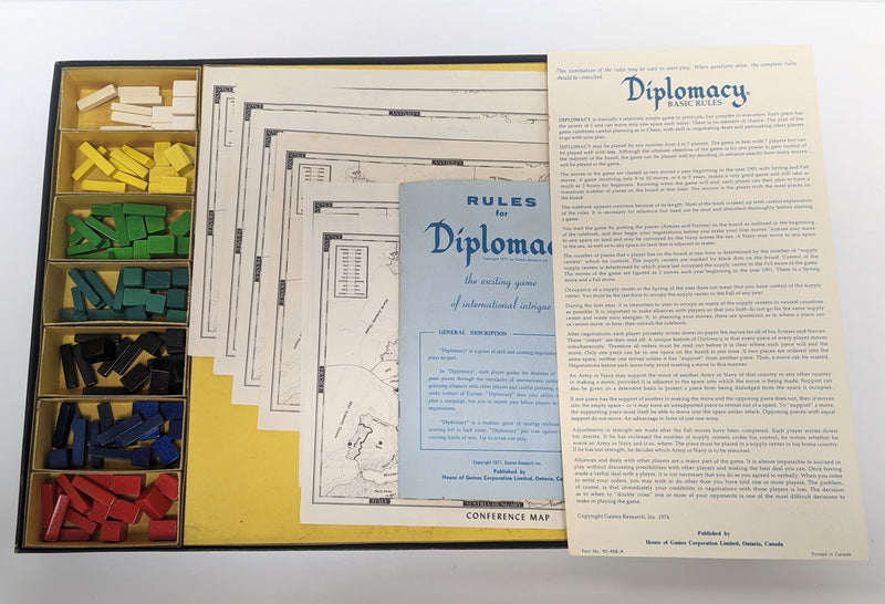 Diplomacy - 1971 Edition (Multilingual) (Used)