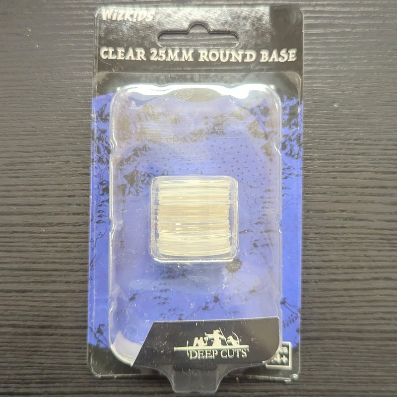 Clear 25MM Round Base 15CT